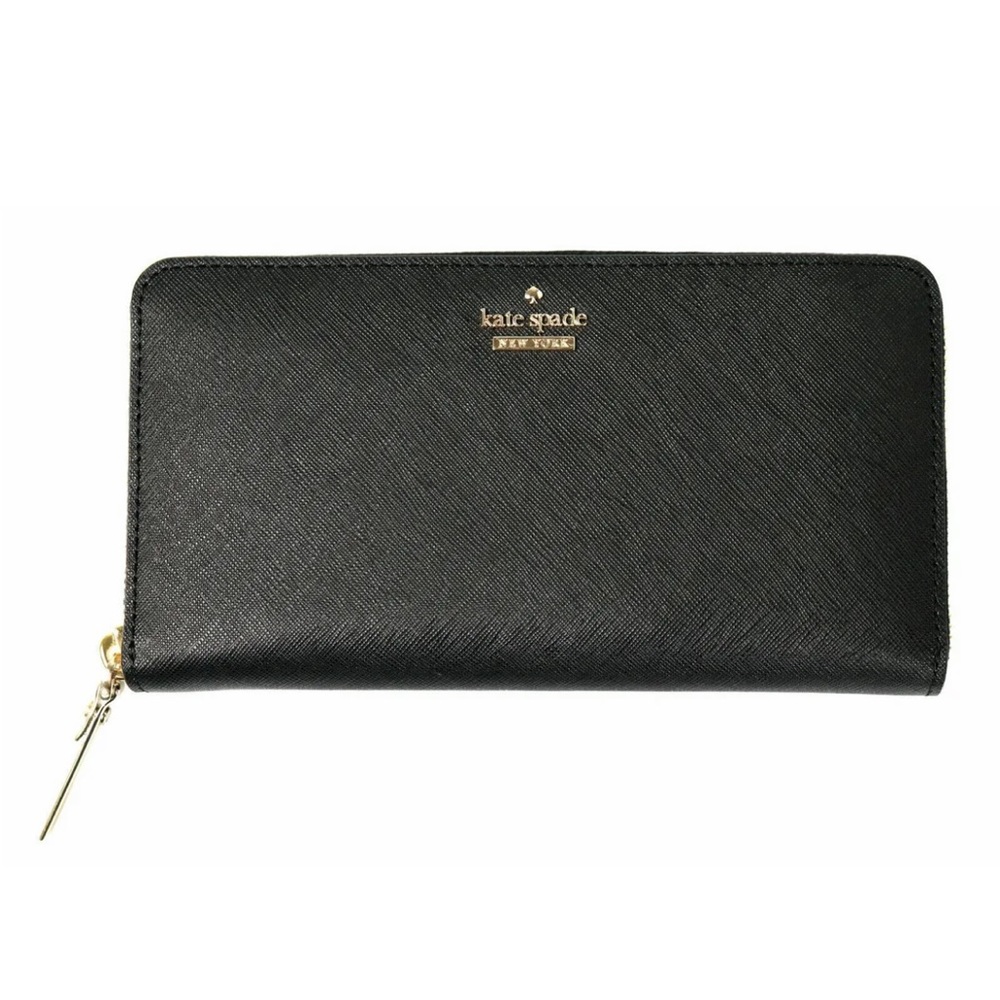Black Kate Spade Cameron Street Lacey Wallet Zip Around Continental